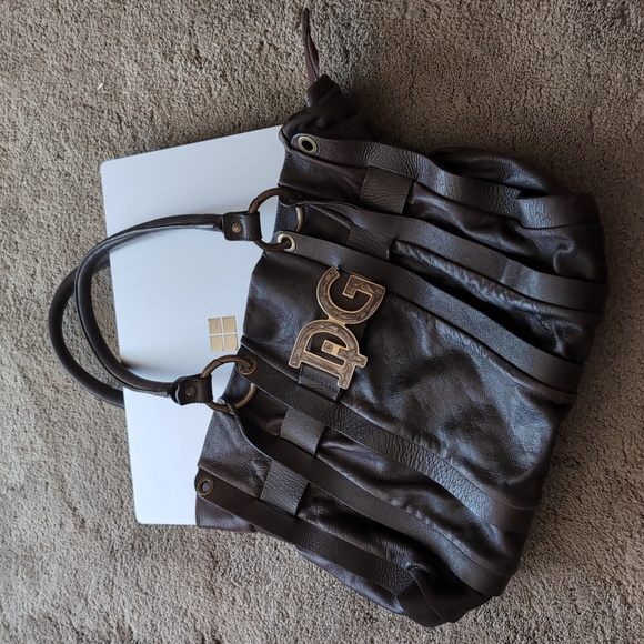 Vintage DiGregorio brown soft leather bag made in Italy - Picture 7 of 8